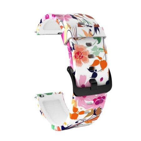 Smart hours strap "Flowers", 20 mm, silicone