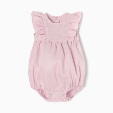 Боди с рюшей Крошка Я Linen , р. 74-80, сиреневый
