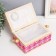 Casket for needlework "Geometry in colors" Pink 9.5x19.5x13 cm