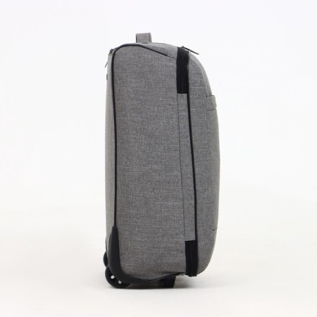Small suitcase 20 ”, lightning department, external pocket, 2 wheels, gray color-4