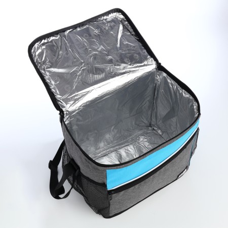 Bag-Termo two-flowers 15l, 30*20*25, departure for Meln, n/karm, side grids, reg, gray/blue-2