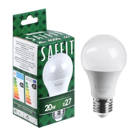 LED LED SAFFIT, 20W 230V E27 4000K A60, SBA6020