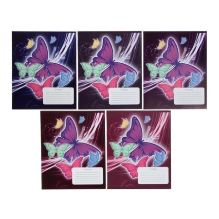 Notebook 12 sheets in Calligrata butterflies, covered Cardboard, VD-LK, OFSET BOLK, Beliece 95%, MIX