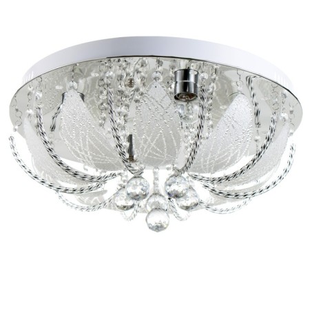 Svetogor chandelier "Drops" 5x60W E27 LED lighting chrome 50x50cm-1