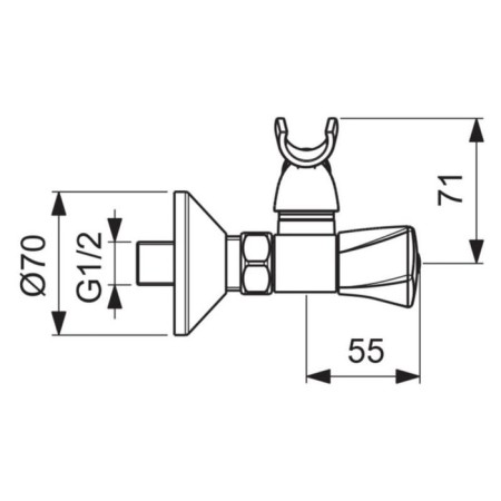 Vidima Life Ba360AA shower mixer, double -manner, without spout, watering can, chrome-1