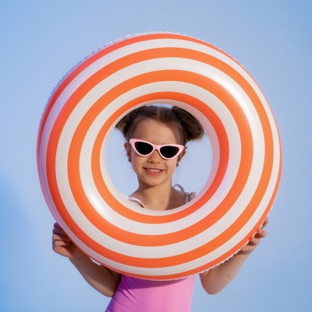 Circle for swimming 60 cm, white/orange color-4