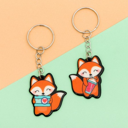 A set of key foxes, 2 pcs., 11 x 17.5 cm.-1