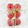 Set of balls plastic D-8 cm, 6 pcs "Adelia" silver-red