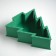 New Year. Gift packaging "Christmas tree" (24.5*8.5*29.5) MDF 3mm, painted, green