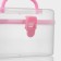 Organizer for storage with an insert, 12 × 7.5 × 7.5 cm, pink color