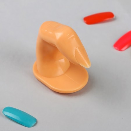 Training finger for manicure, adhesive, beige color-3