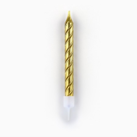 Candles for cake, gold, 6 pcs.-4