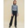 Pants for girls, height 122 cm, black color
