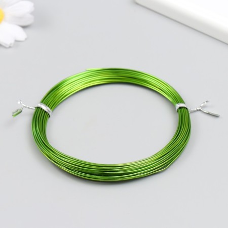 Wire for creativity d 1mm, green steering wheel. 10 m mix-1