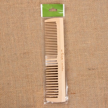 Comb - crest, 19.5 × 4.5 cm, combined, color "Light wood"-4