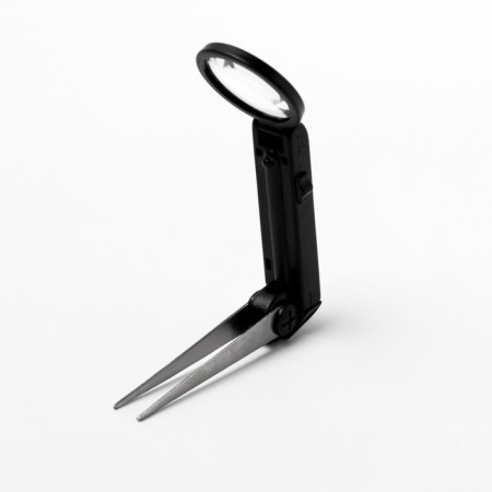 Lupa with tweezers, lens 25mm, backlight