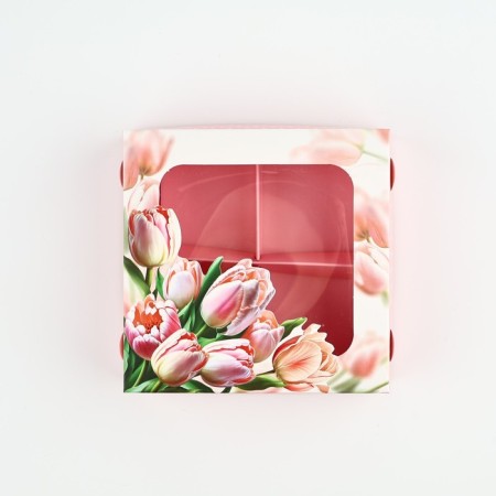 Box for sweets "Tender tulips", 10.5 x 10.5 x 3.5 cm-2