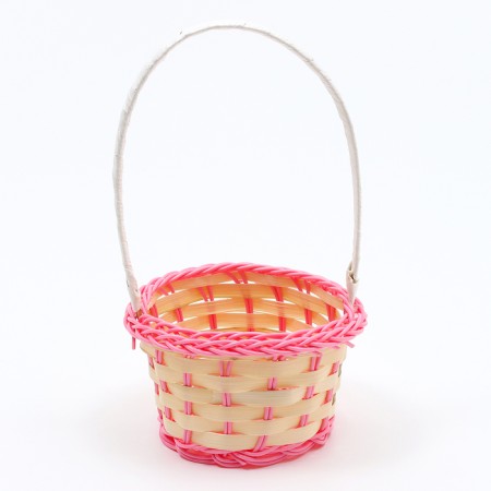 Wicker basket, pink 20*8 cm-2