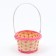 Wicker basket, pink 20*8 cm