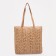 Shoper bag without fastening, beige color