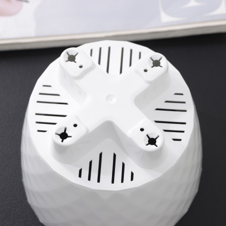 Pot for flowers with basal watering "Rumba", 1 l, white color-5