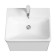 Tumbing under the Aquaton Asti sink, 55 cm, white gloss color, white matte