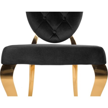 Stool on a metal frame ODDA Metal/fabric, gold/black 50.5x65x91 cm-3