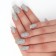 Lighting nails "Shine", 12 pcs, with sparkles, with adhesive plates, shape soft square, silver