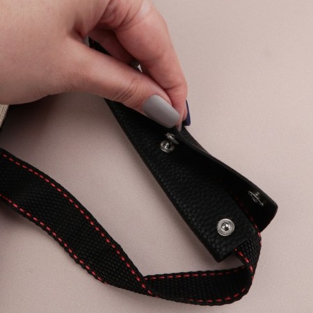 Linings on a handle for a bag, on buttons, 13 × 9 cm, 2 pcs, black color-4