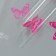Film for flowers "butterflies" pink+white 0.7 x 8.2 m, 40 mkm