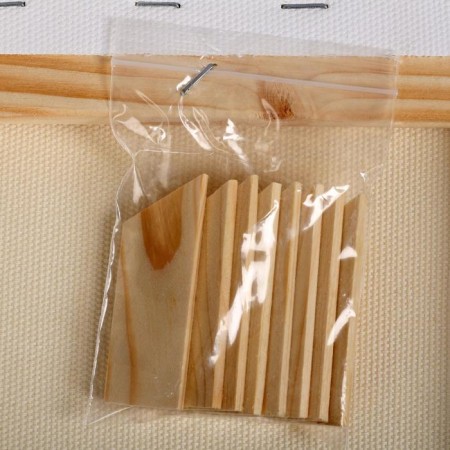 Canvas on the subframe, cotton 100%, 50 x 50 x 1.8 cm, acrylic soil, fine -grained, 280 g/m²-3