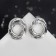Earrings Metal "Geometry" circles intertwined, silver color