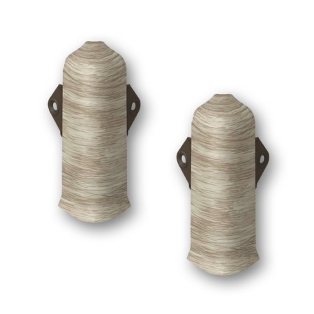 The angle external lexide 80mm with fasteners of oak latte (2pcs/blister)