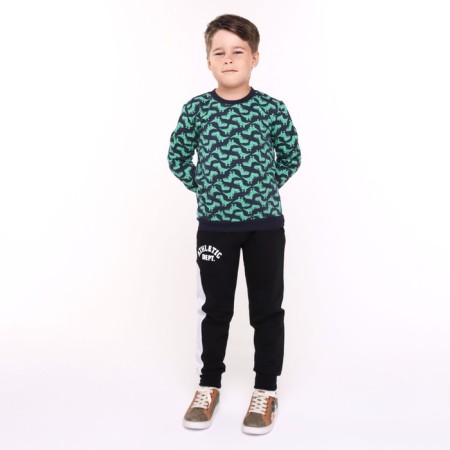 Sweatshirt for a boy, blue color, height 98 cm-1