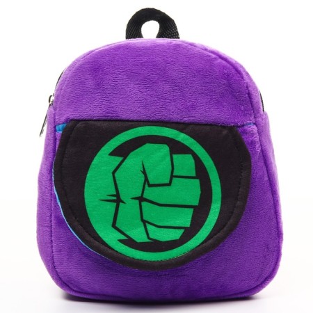 Blue backpack on a zipper, with a pocket, 19 x 22 cm "Hulk", Avengers-2