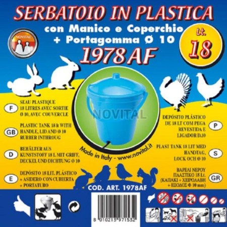 Water capacity, 18 l, plastic, blue-3
