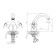Decoroom DR54011 sink mixer, two -cream, pour length 135 mm, chrome