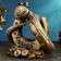 Figure "Snake of Luck" Black Gold, 23x23x28cm