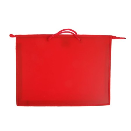 Folder for drawings and drawings A3, 420 x 343 x 50 mm, 0.9 mm, with handles, plastic, lightning from above, "standard" pr 3, red