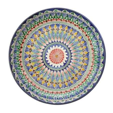Largan Rishtan ceramics "Patterns", 25 cm, Blue Mix-4