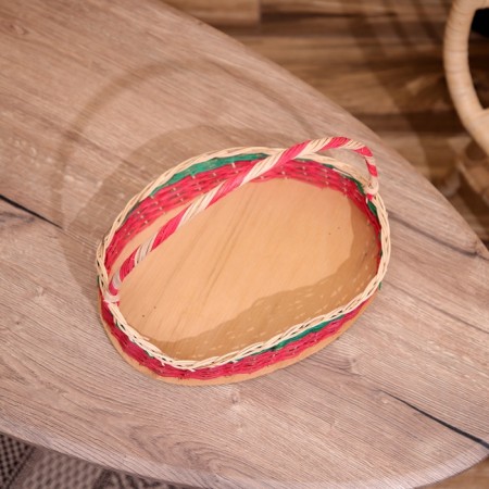 Wicker basket, bamboo 28x20x20 cm-3