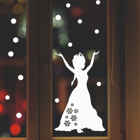 Decorative sticker for windows "Snow Beauty" 40x65 cm