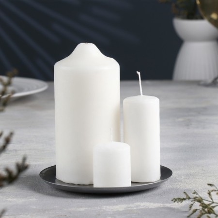 Cup "Cup 140" metal per candle, 14x14 cm, silver
