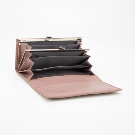 Women's wallet on magnets, pink color-2