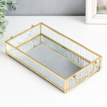 Standing interior glass with a “rectangle. Cora mirror” with handles 25.5x14x5 cm-2