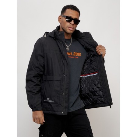 Sports male jacket, size 52, black color-8
