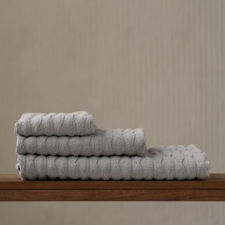 Terry towel Pasionaria "Wave", 450 gr, size 30x50 cm, color gray color-1