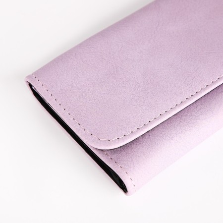 Women's wallet on the button, lilac color-2
