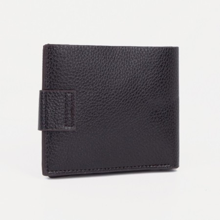 Male purse for magnet, for bills, for cards, for coins, dark brown color-1