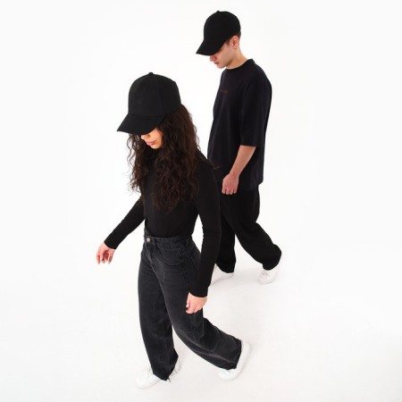 Men's cap "Coat of arms", Black color, rr 56-9